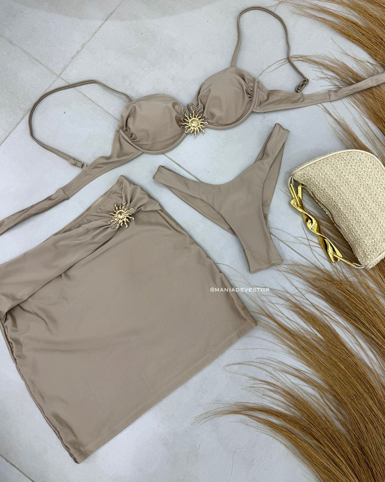 Biquíni 3 Peças Summer Bege 120614