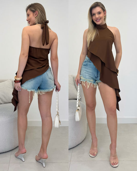 Blusa Natalia Marrom 136575