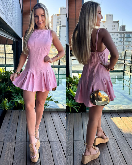 Vestido Macaquinho Angélica Rosa 105984