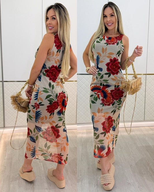 Vestido Kellem Flower Creme 114366