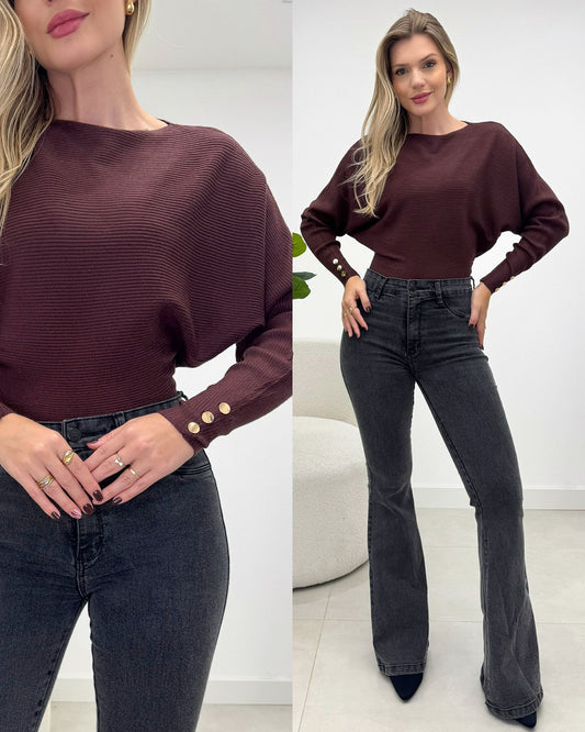 Blusa Cleuza Chocolate 133921