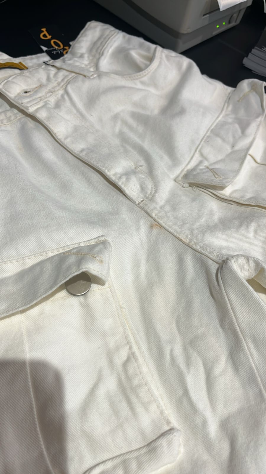 PEÇAS COM DEFEITO-Calça Jeans Pop Regina Creme 133278