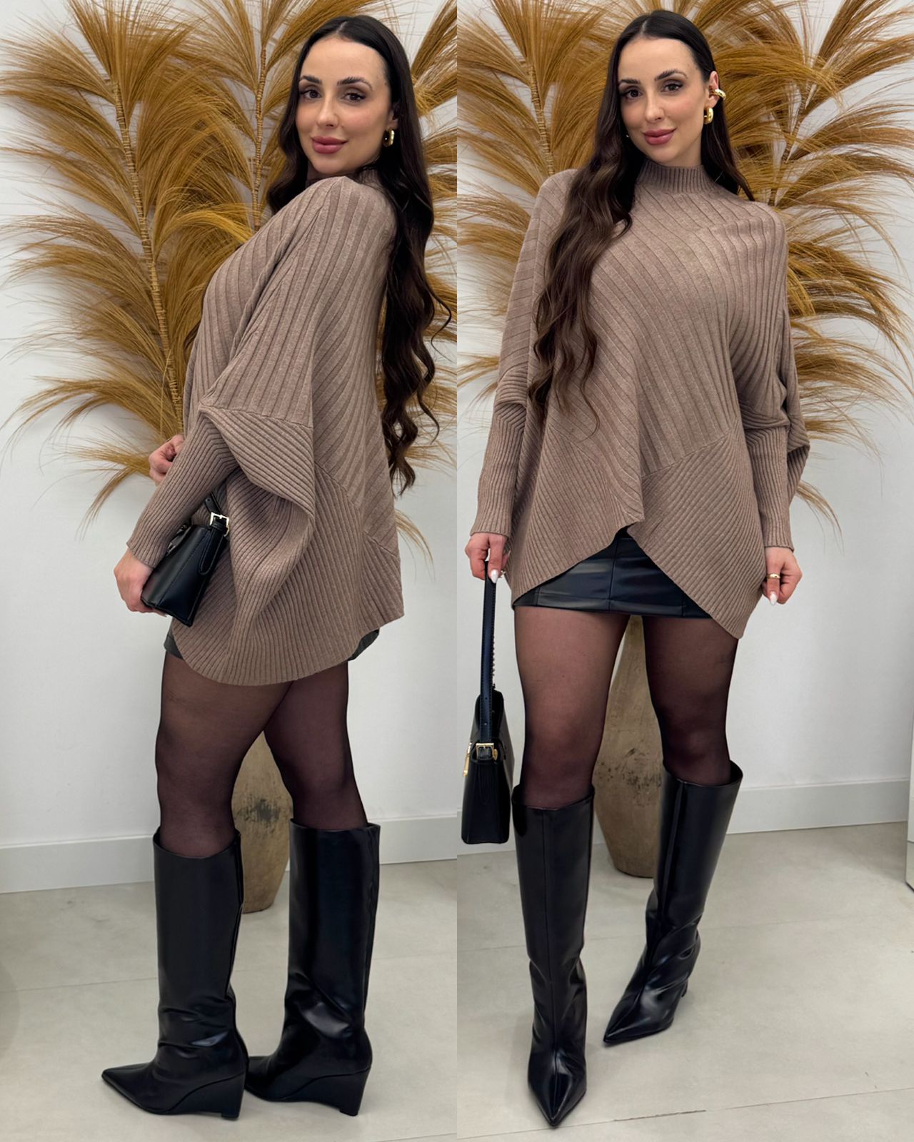 Poncho Andressa Bege 134374