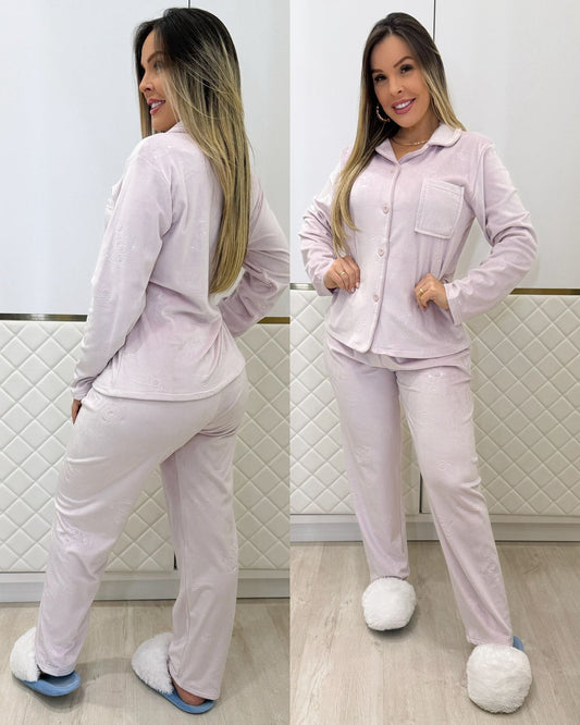 Pijama Plush Elaine Lilás 134049