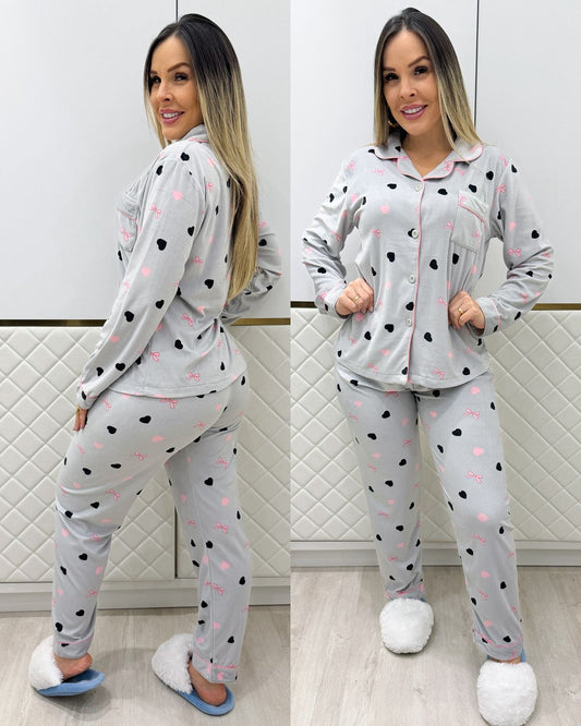 Pijama Natalia Cinza 134368