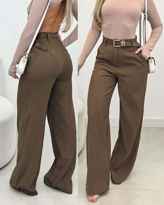 Calça Pantalona Melissa Cappuccino 103426