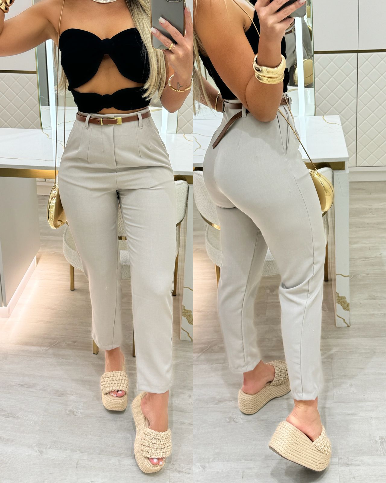 Calça Camila Bege 88956