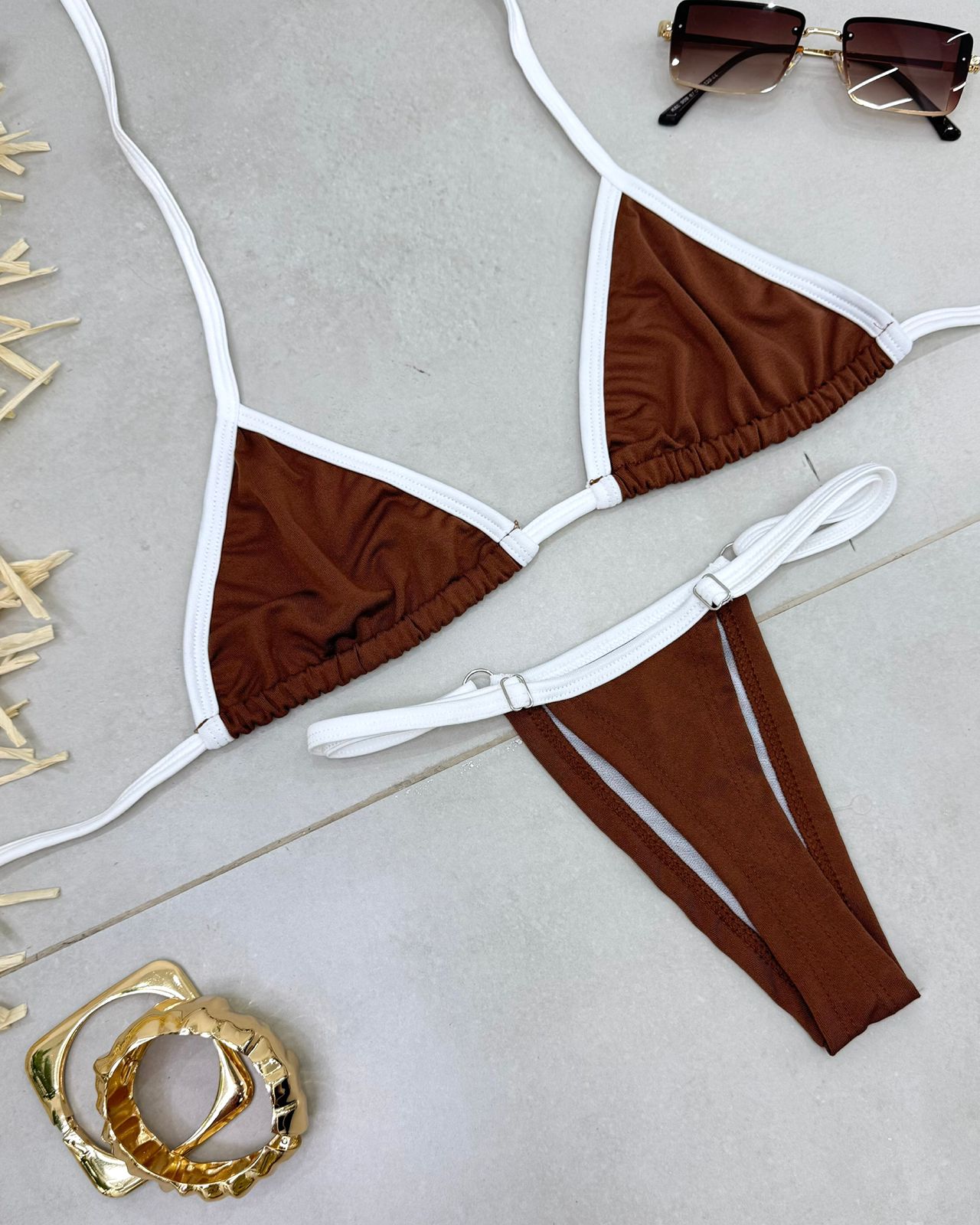 Biquíni Amanda Marrom/Off 124217