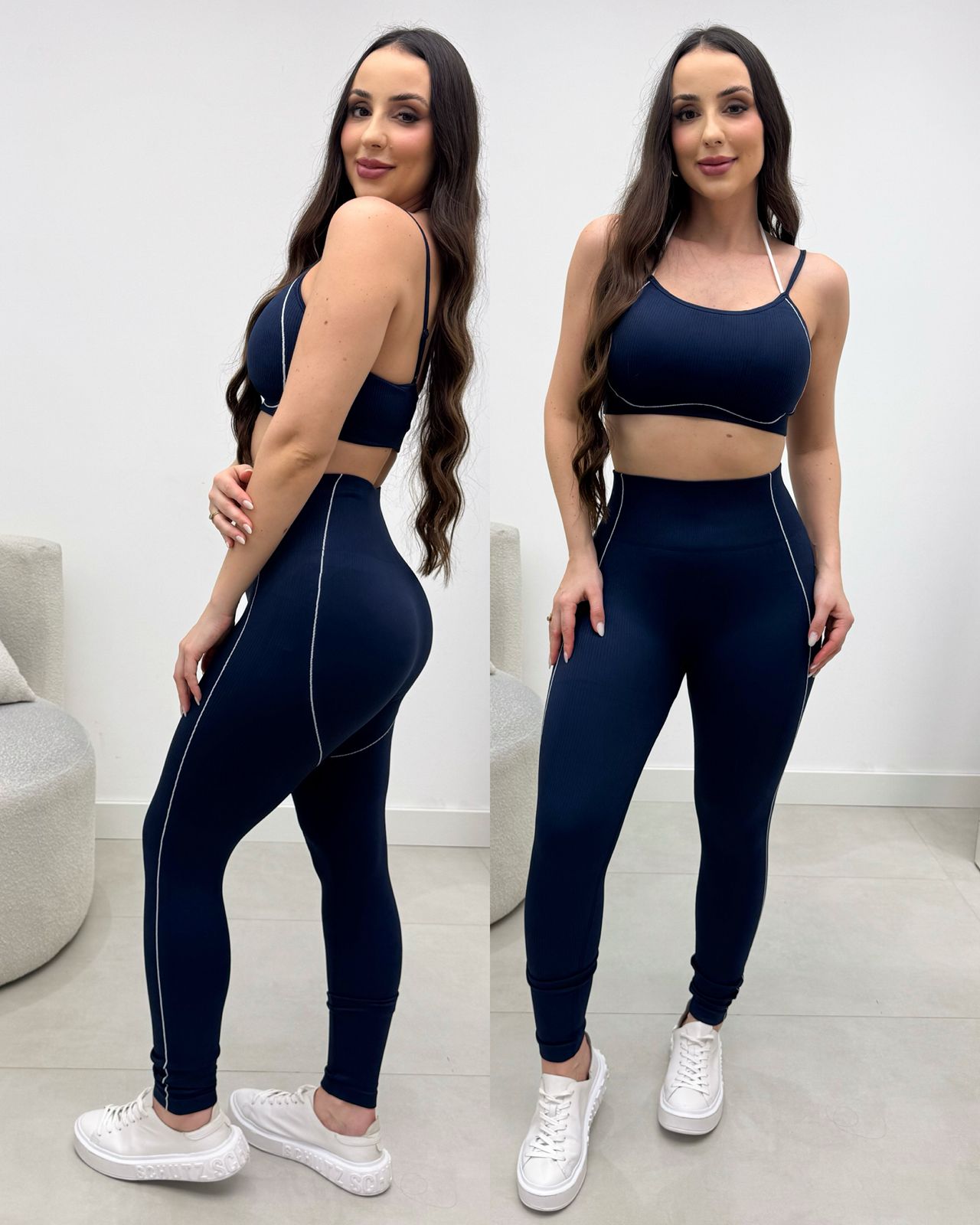 Conjunto Fitness Tamara Azul Marinho 136269