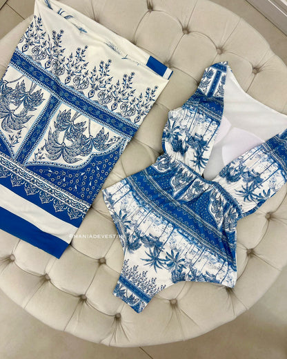 Conjunto Ayla Azul e Off 89377