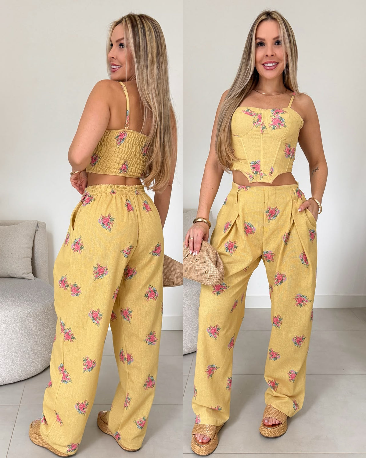 Conjunto Kemily Amarelo 137238