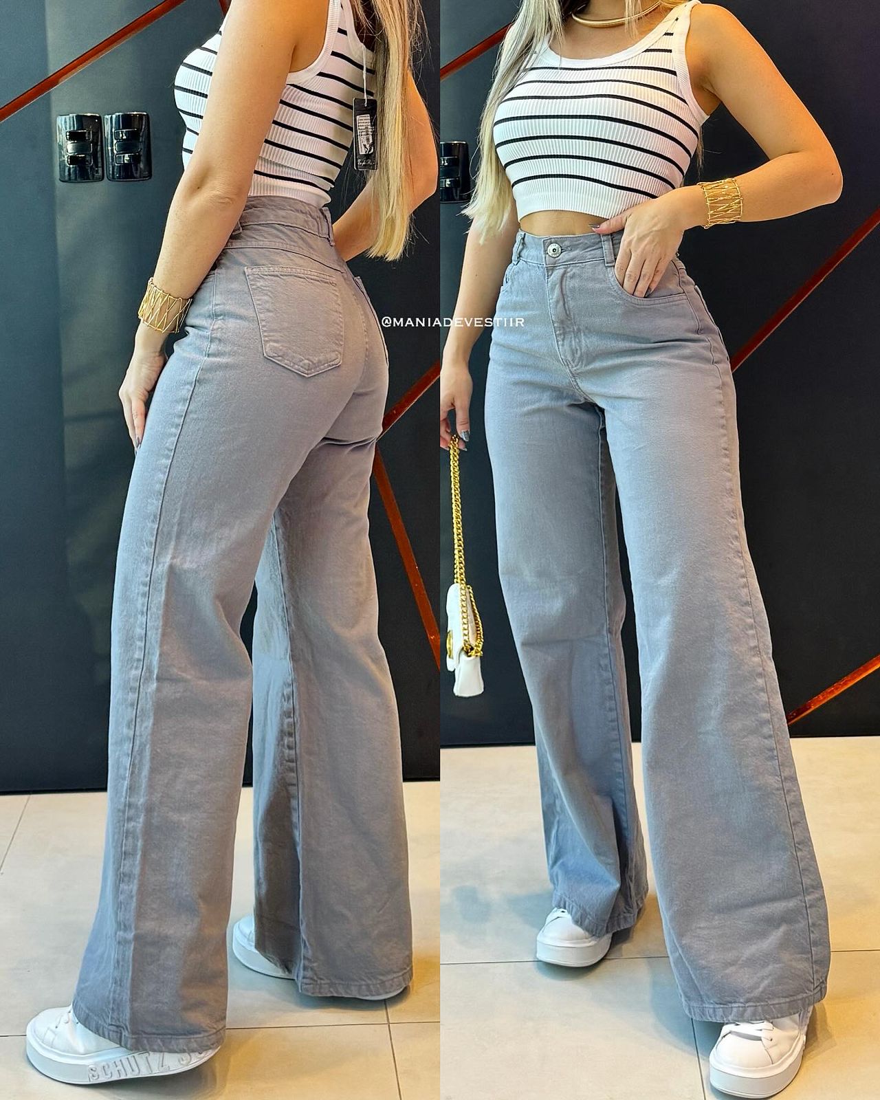 FULL CWB-Calça Jeans Nexo Julia Cinza 60737