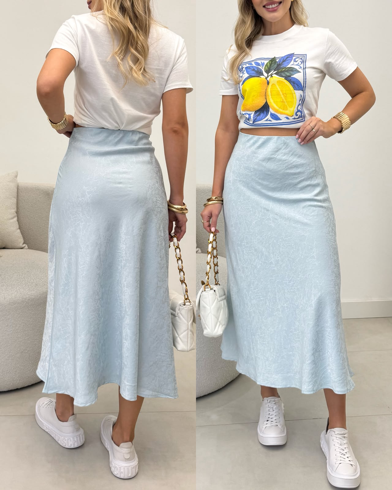 Saia Cetim Sonia Azul 135970