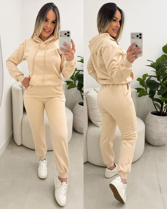 Conjunto Moletom Roberta Bege Claro 134011