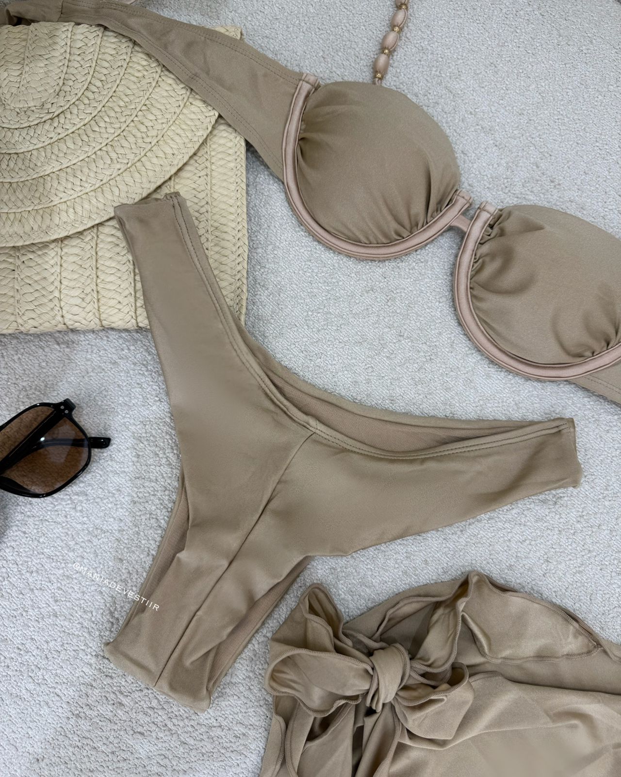 Biquíni 3 Peças Cleonice Bege 116256