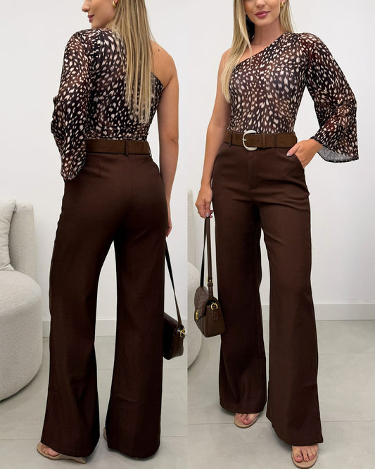 Calça Pantalona Valeria Chocolate 129700
