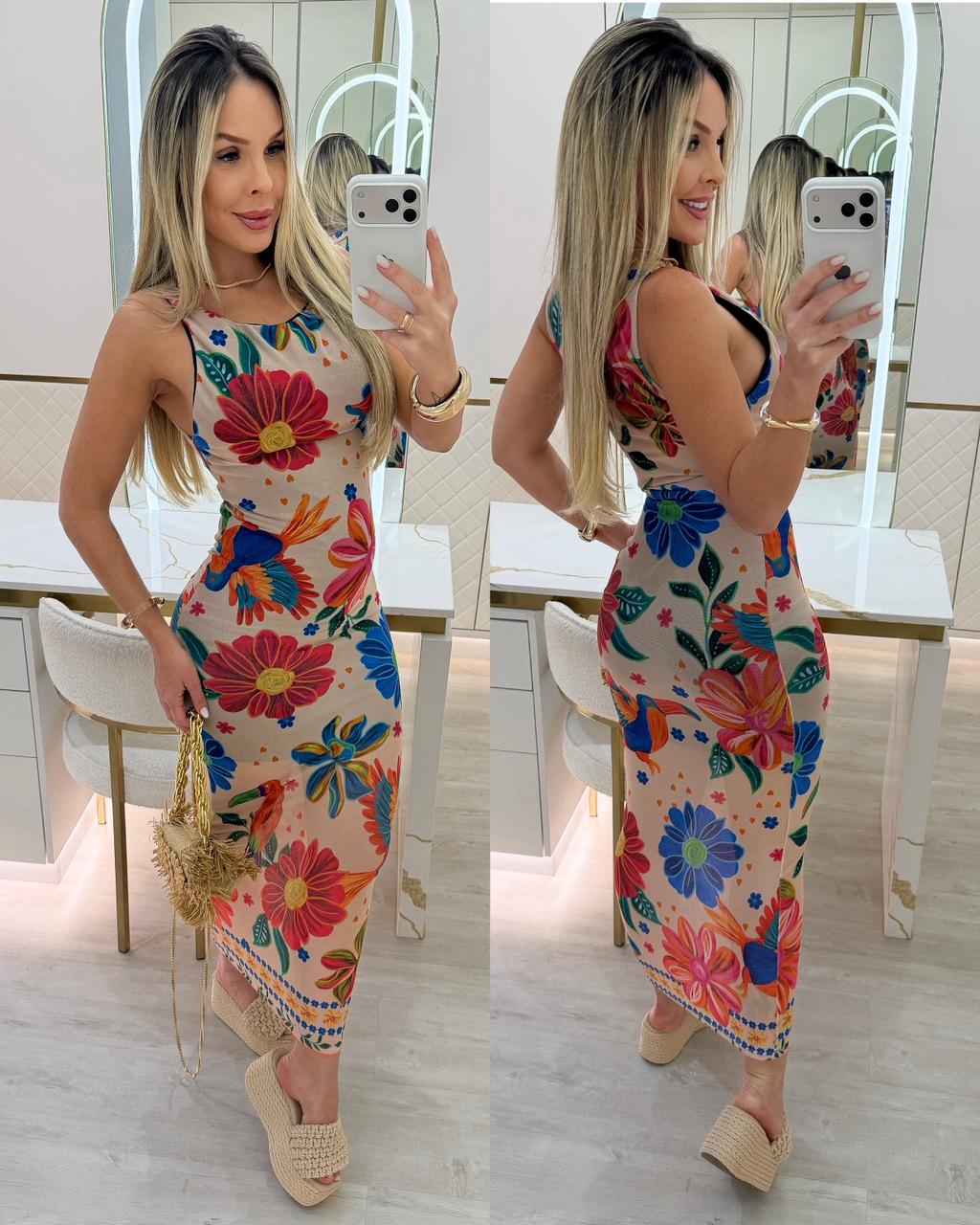 Vestido Kellem Flower Rose 114368