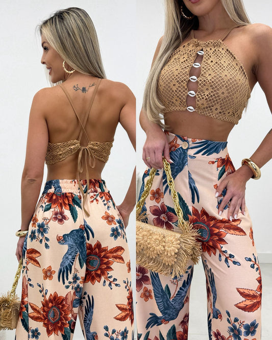 Cropped Rananda Bege Escuro 106872