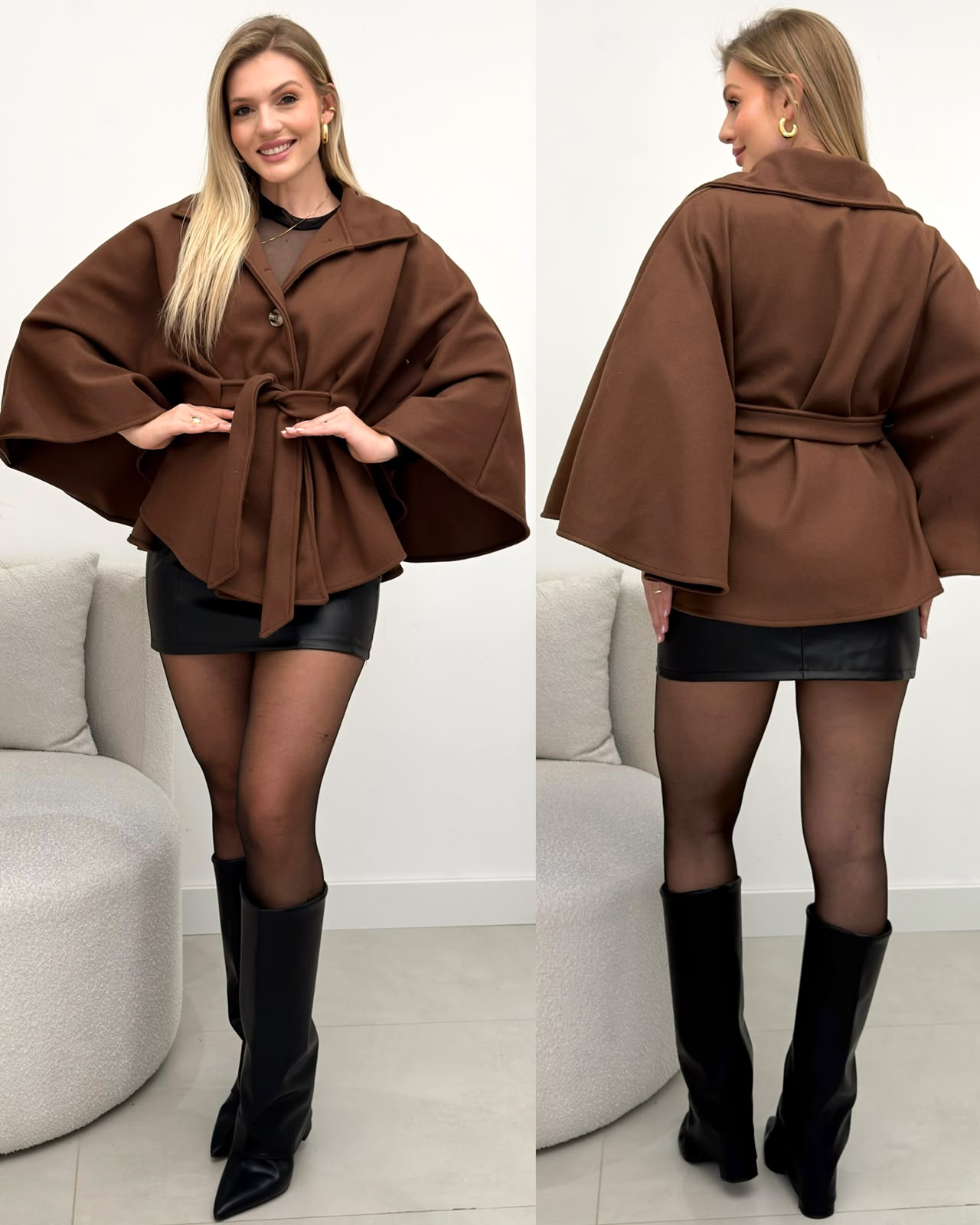 Poncho Nina Marrom 135380