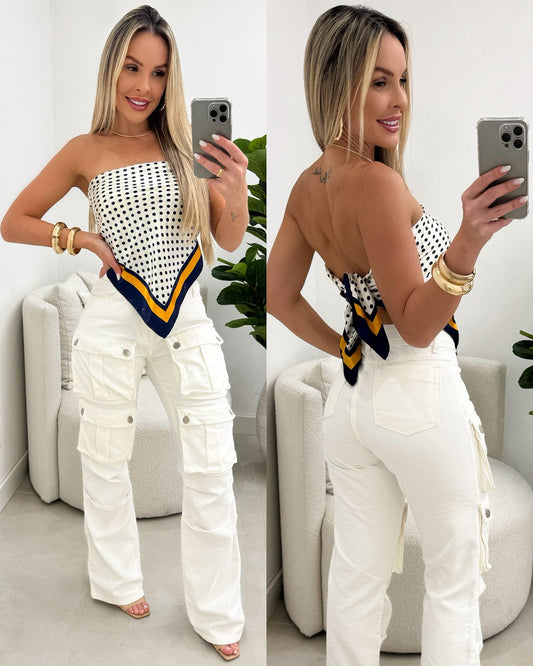 Lenço Poá Amarelo 108457