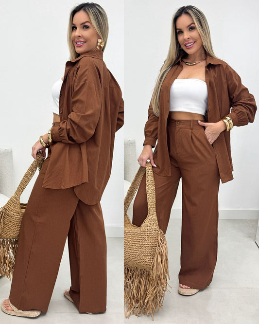 Conjunto Mônica Marrom 110000