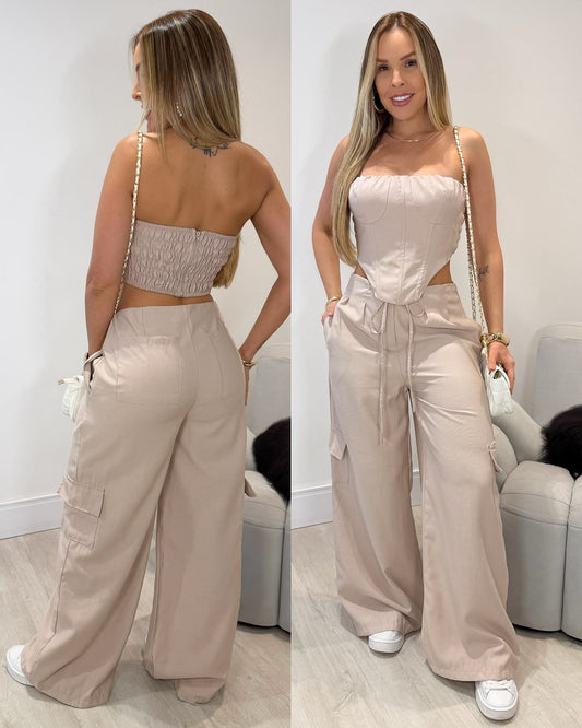 Conjunto Agata Bege 136496
