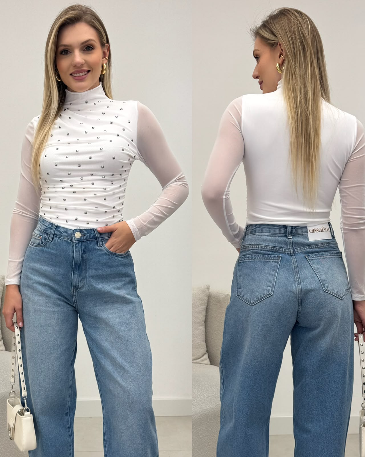 Blusa Tule Yara Off 135367