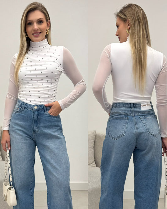Blusa Tule Yara Off 135367