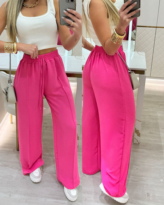 Calça Pantalona Suzara Rosa 74329