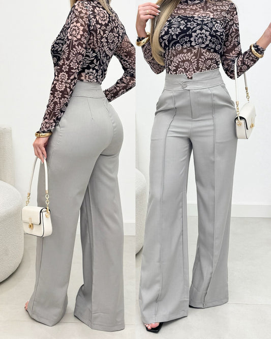Calça Alfaiataria Iasmin Cinza 113481