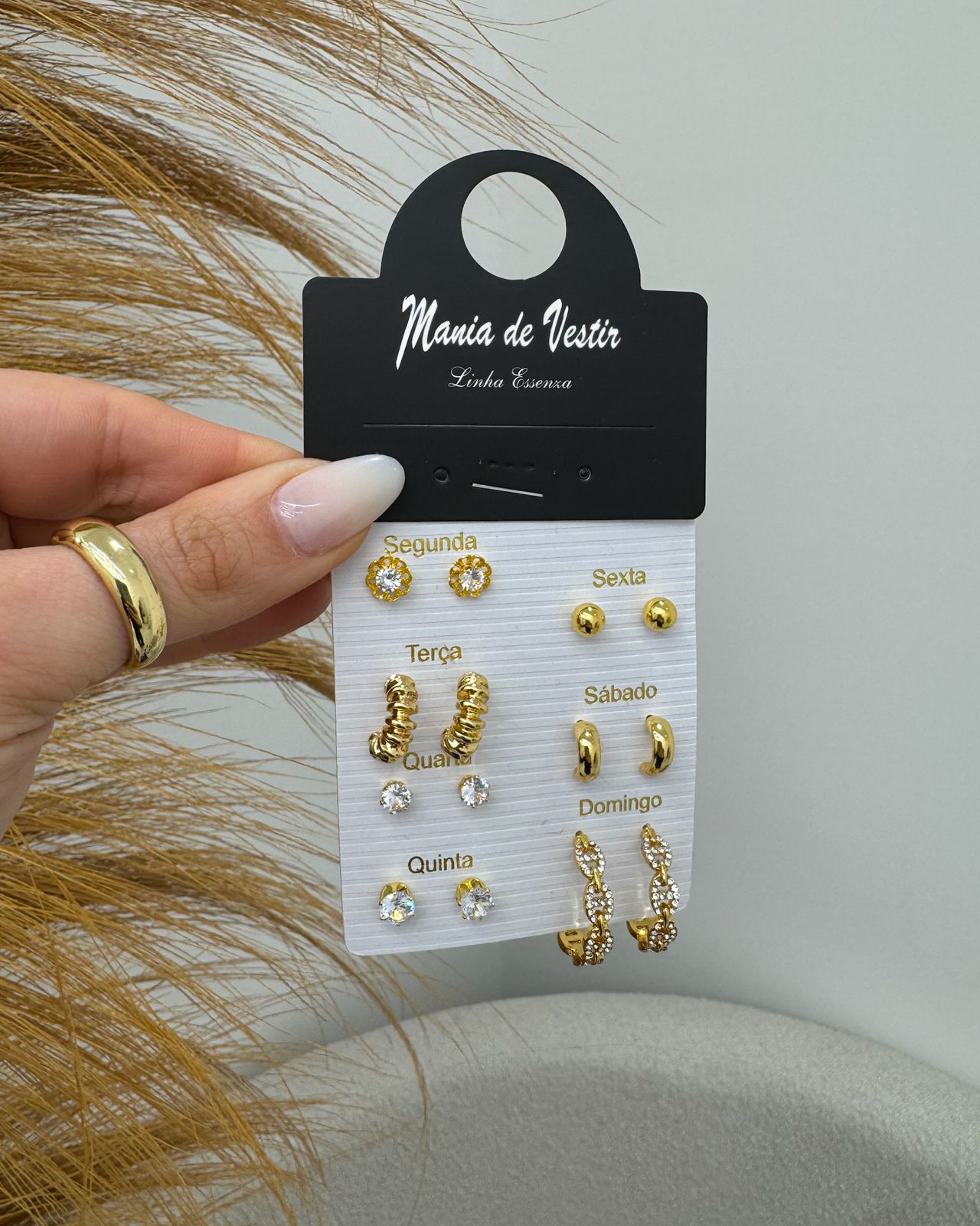 Kit de Brincos Mania Essenza Dourado 134721