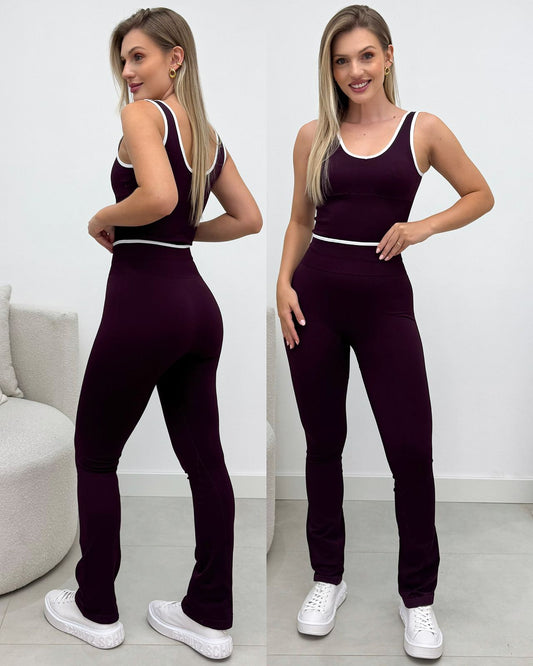 Conjunto Fitness Simone Vinho 133340