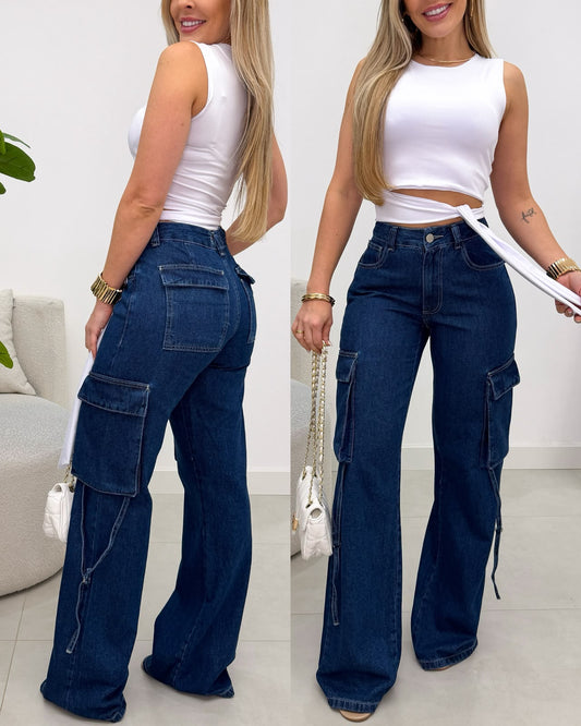Calça Jeans Nexo Cargo Nina 137503