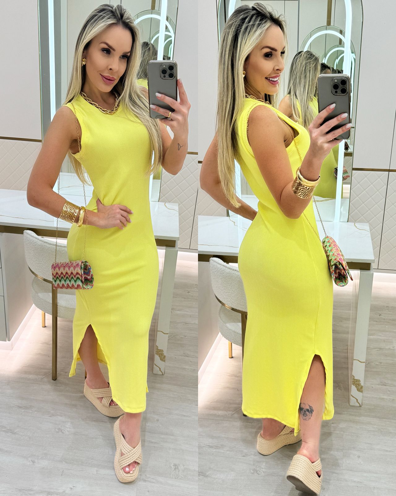 Vestido Mistiam Amarelo 74387