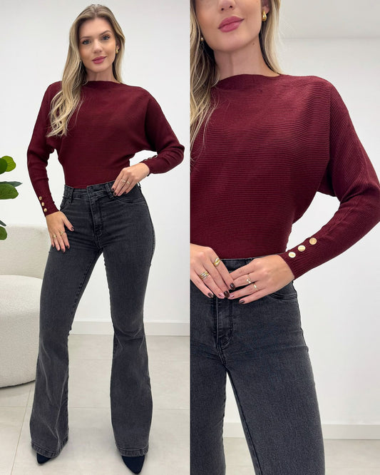 Blusa Cleuza Vinho 133922