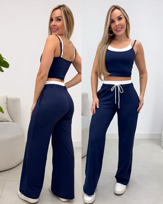 Conjunto Fitness Gaby Azul Marinho 137165