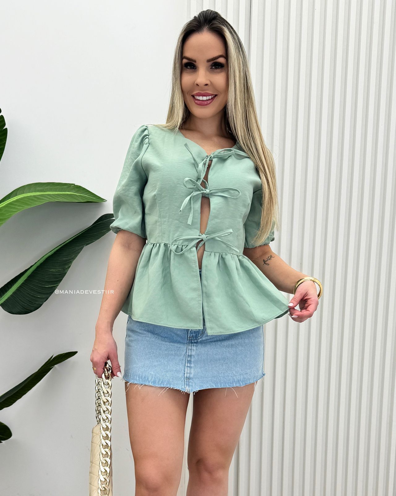 Blusa Bata Luciane Verde 72100