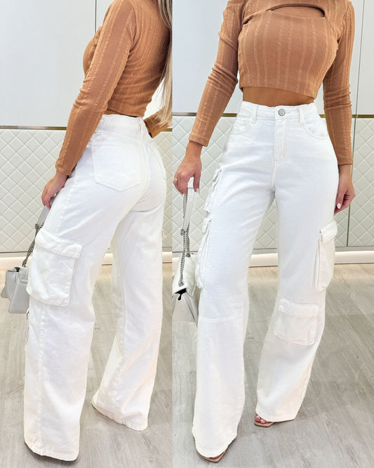 Calça Jeans Delavê Ruth Creme 95951