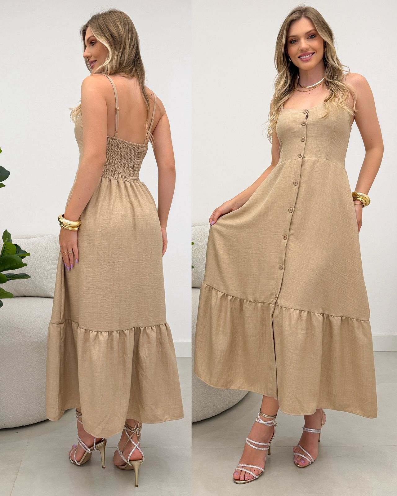 Vestido Berenice Bege 116210