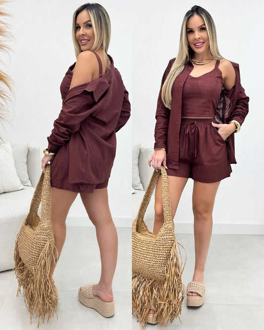 Conjunto Natalia Marrom 113378
