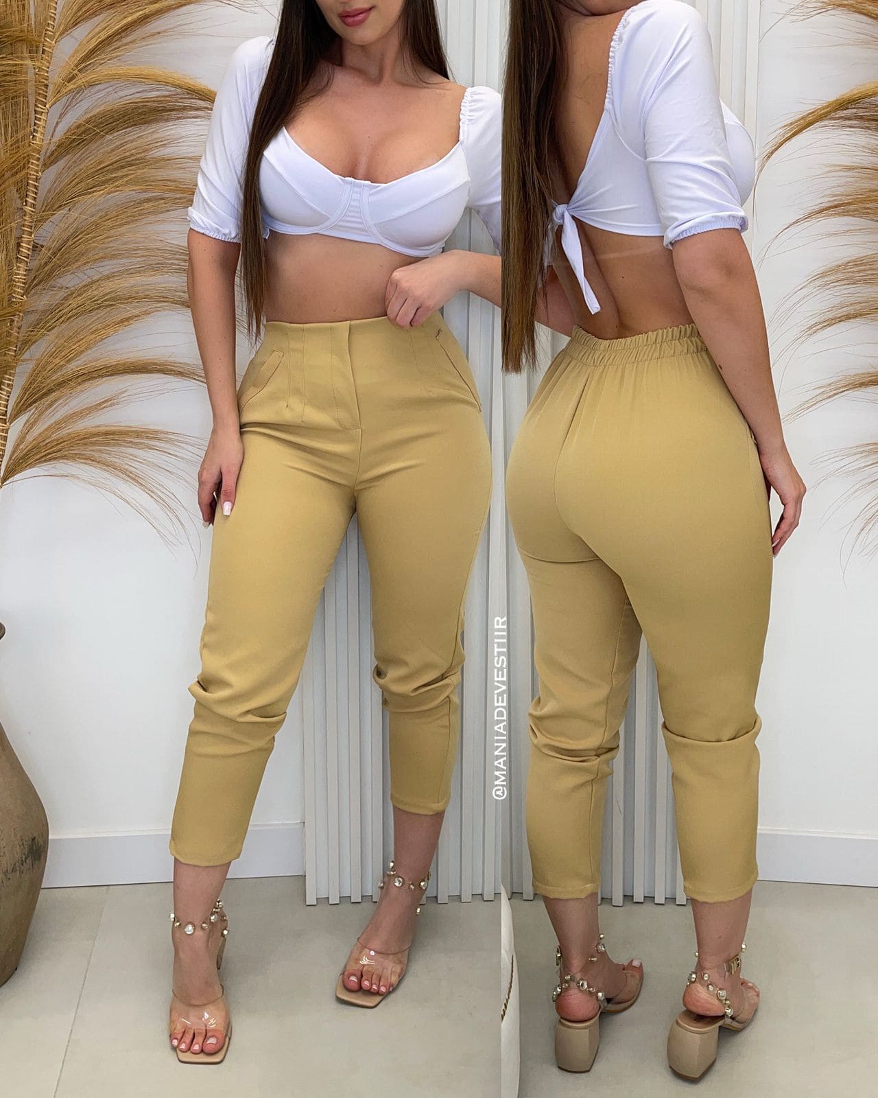 calça alfaiataria luciane mel 14239